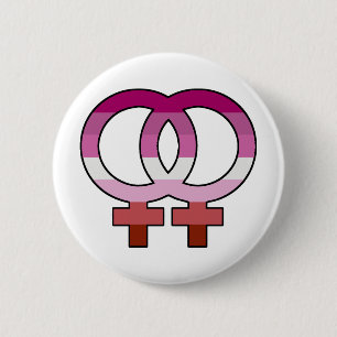 Lesbische Pride Flag Venus Symbol Button Pin