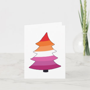 Lesbische Pride Holigay Kerstboom Kerstkaart Feestdagen Kaart