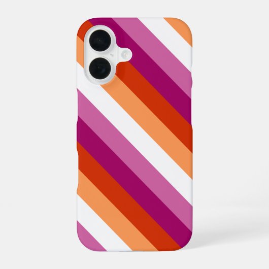 Lesbische Pride iPhone 16 Hoesje (Achterkant)