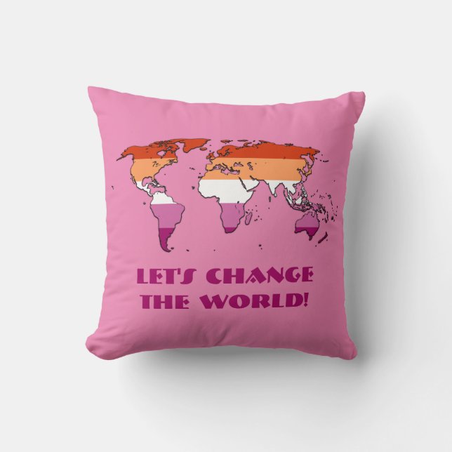 Lesbische Pride-kaart van het Wereld Sierkussen (Voorkant)