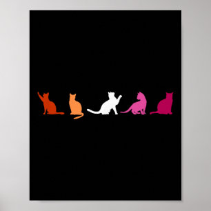 Lesbische Pride Katten, Schattig Wlw Lgbtq, Subtie Poster