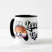Lesbische Pride Level Up Tijgerpoot Controller Mok (Voorkant links)