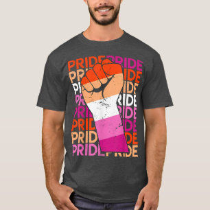 Lesbische Pride LGBT Pride Fist Lesbische vlag Les T-shirt