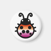 Lesbische Pride Lieveheersbeestje Magneet (Voorkant)