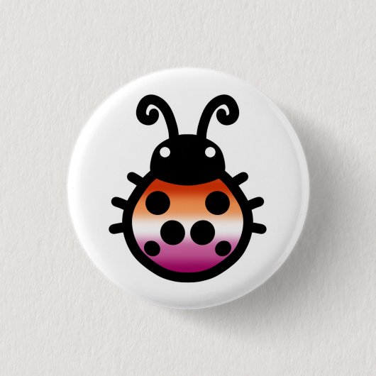 Lesbische Pride Lieveheersbeestje Speld Badge Ronde Button 3,2 Cm (Voorkant)
