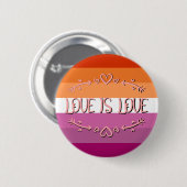 Lesbische Pride Maand Liefde is Liefde Button (Voorkant /achterkant)