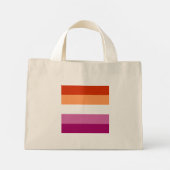 Lesbische Pride Mini Tote Bag (Achterkant)