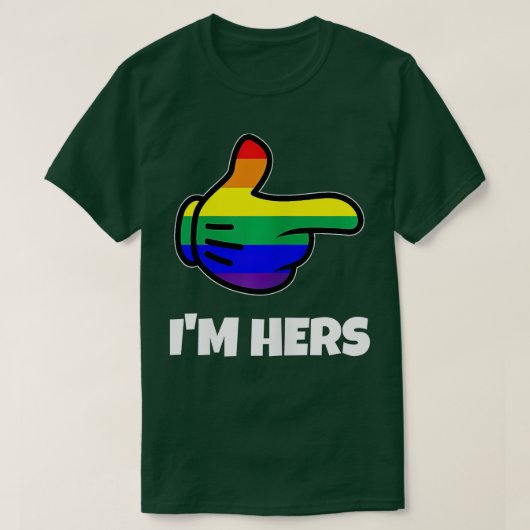 Lesbische PRIDE overeenkomend met Im Hers LGB T-shirt (Design voorkant)