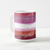 Lesbische Pride Paint Koffiemok (Voorkant links)