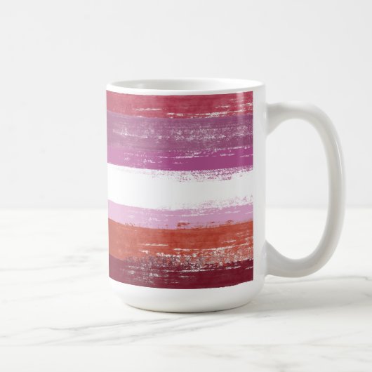 Lesbische Pride Paint Koffiemok (Rechts)