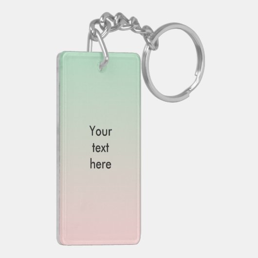 Lesbische Pride Panda's Dragen Regenboogbril Sleutelhanger (Achterkant Links)