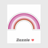 Lesbische pride Pink Rainbow-vlag Sticker (Vel)