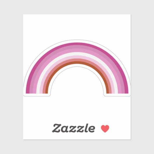 Lesbische pride Pink Rainbow-vlag Sticker (Vel)