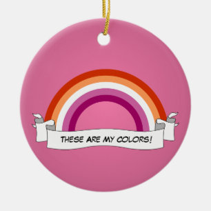 Lesbische pride regenboogkeramische versiering met keramisch ornament