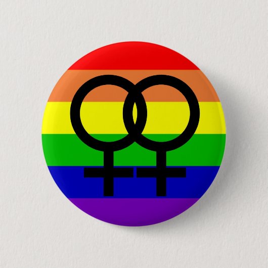 Lesbische Pride Ronde Button 5,7 Cm (Voorkant)