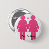 Lesbische Pride Ronde Button 5,7 Cm (Voorkant /achterkant)