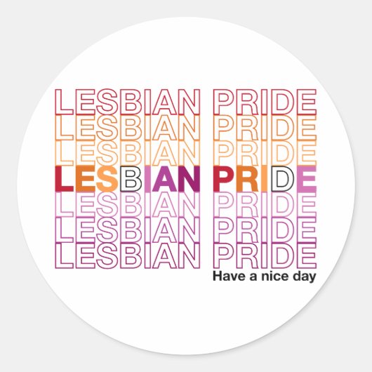 Lesbische Pride Ronde Sticker (Voorkant)