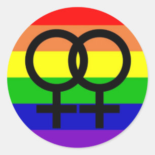 Lesbische Pride Ronde Sticker