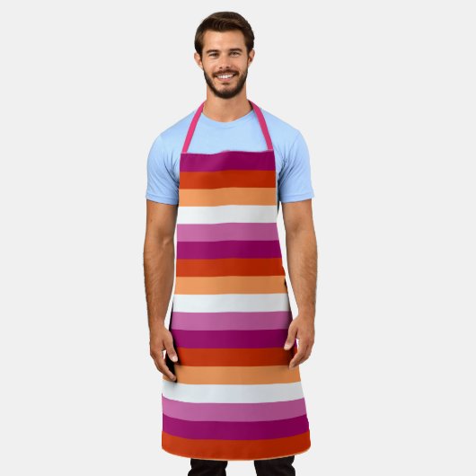 Lesbische Pride Schort (Gedragen)