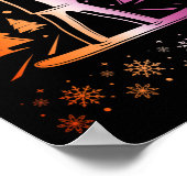 Lesbische Pride Subtiele LGBTQ Snowboarden Winter Poster (Hoek)