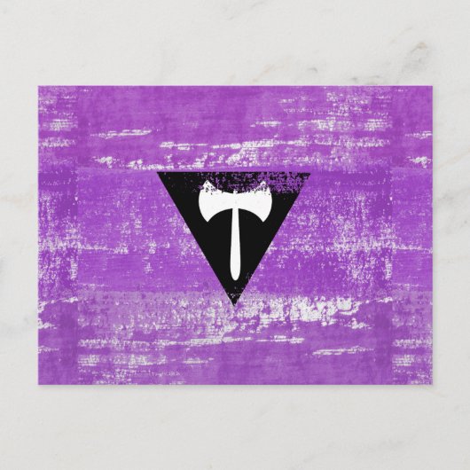 Lesbische Pride Verf (Labrys) Briefkaart (Voorkant)