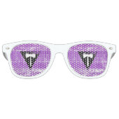 Lesbische Pride Verf (Labrys) Retro Zonnebril (Voorkant)