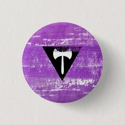 Lesbische Pride Verf (Labrys) Ronde Button 3,2 Cm (Voorkant)
