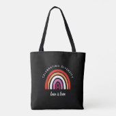 Lesbische Pride Vier de diversiteit Love Is Love Tote Bag (Achterkant)