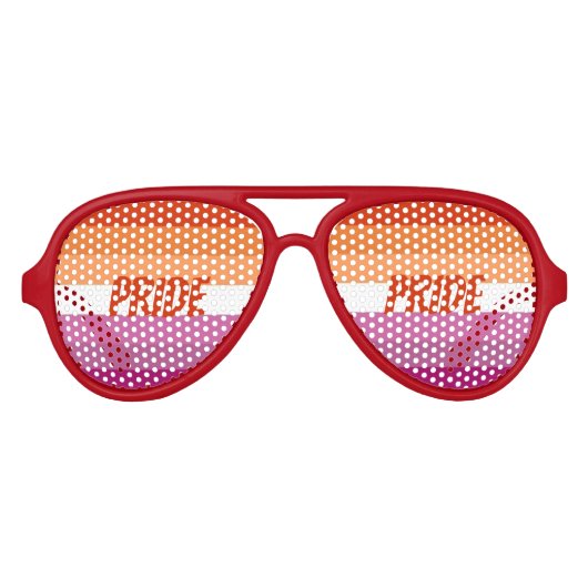 Lesbische Pride Viering Aviator Zonnebril (Voorkant)