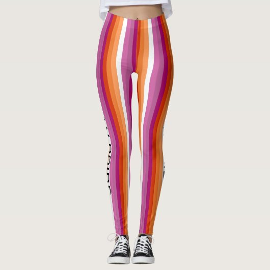 Lesbische Pride Viering Leggings (Voorkant)