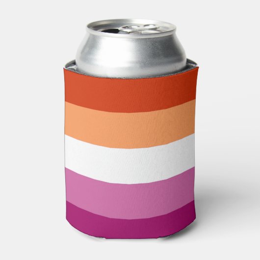 Lesbische Pride-vlag (5 Strepen) Blikjeskoeler (Blikje Voorkant)
