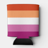 Lesbische Pride-vlag (5 Strepen) Blikjeskoeler (Achterkant)