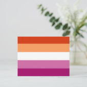 Lesbische Pride-vlag (5 Strepen) Briefkaart (Staand voorkant)