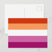 Lesbische Pride-vlag (5 Strepen) Briefkaart (Voorkant / Achterkant)