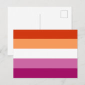 Lesbische Pride-vlag (5 Strepen) Briefkaart (Voorkant / Achterkant)