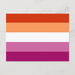 Lesbische Pride-vlag (5 Strepen) Briefkaart