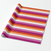 Lesbische Pride-vlag (5 Strepen) Cadeaupapier (Uitgerold)