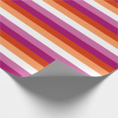 Lesbische Pride-vlag (5 Strepen) Cadeaupapier (Hoek)