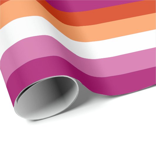 Lesbische Pride-vlag (5 Strepen) Cadeaupapier (Rol Hoek)