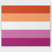Lesbische Pride-vlag (5 Strepen) Cadeaupapier (Vlak)