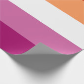 Lesbische Pride-vlag (5 Strepen) Cadeaupapier (Hoek)