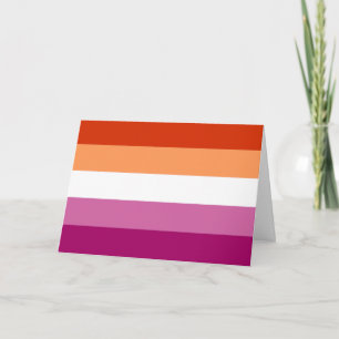 Lesbische Pride-vlag (5 Strepen) Feestdagen Kaart