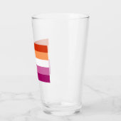 Lesbische Pride-vlag (5 Strepen) Glas (Links)
