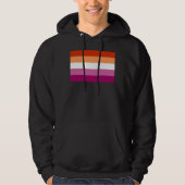 Lesbische Pride-vlag (5 Strepen) Hoodie (Voorkant)