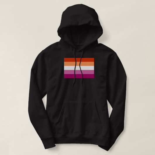Lesbische Pride-vlag (5 Strepen) Hoodie (Design voorkant)