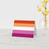 Lesbische Pride-vlag (5 Strepen) Kaart (Gele Bloem)