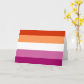 Lesbische Pride-vlag (5 Strepen) Kaart (Gele Bloem)