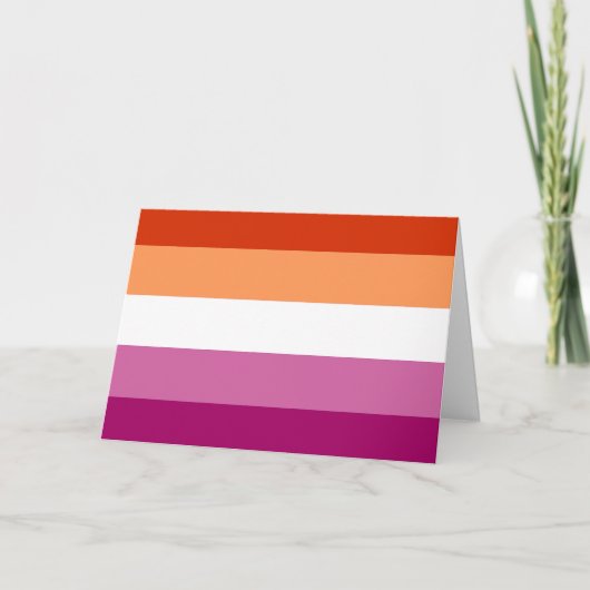 Lesbische Pride-vlag (5 Strepen) Kaart (Voorkant)
