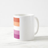 Lesbische Pride-vlag (5 Strepen) Koffiemok (Voorkant rechts)