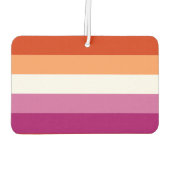 Lesbische Pride-vlag (5 Strepen) Luchtverfrisser (Achterkant)